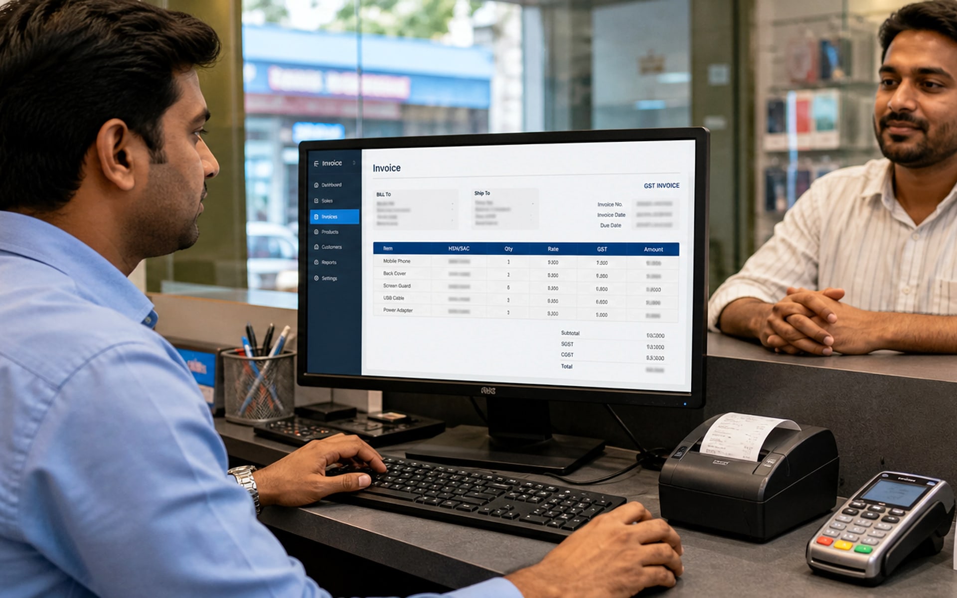 Billing software invoice dashboard photo