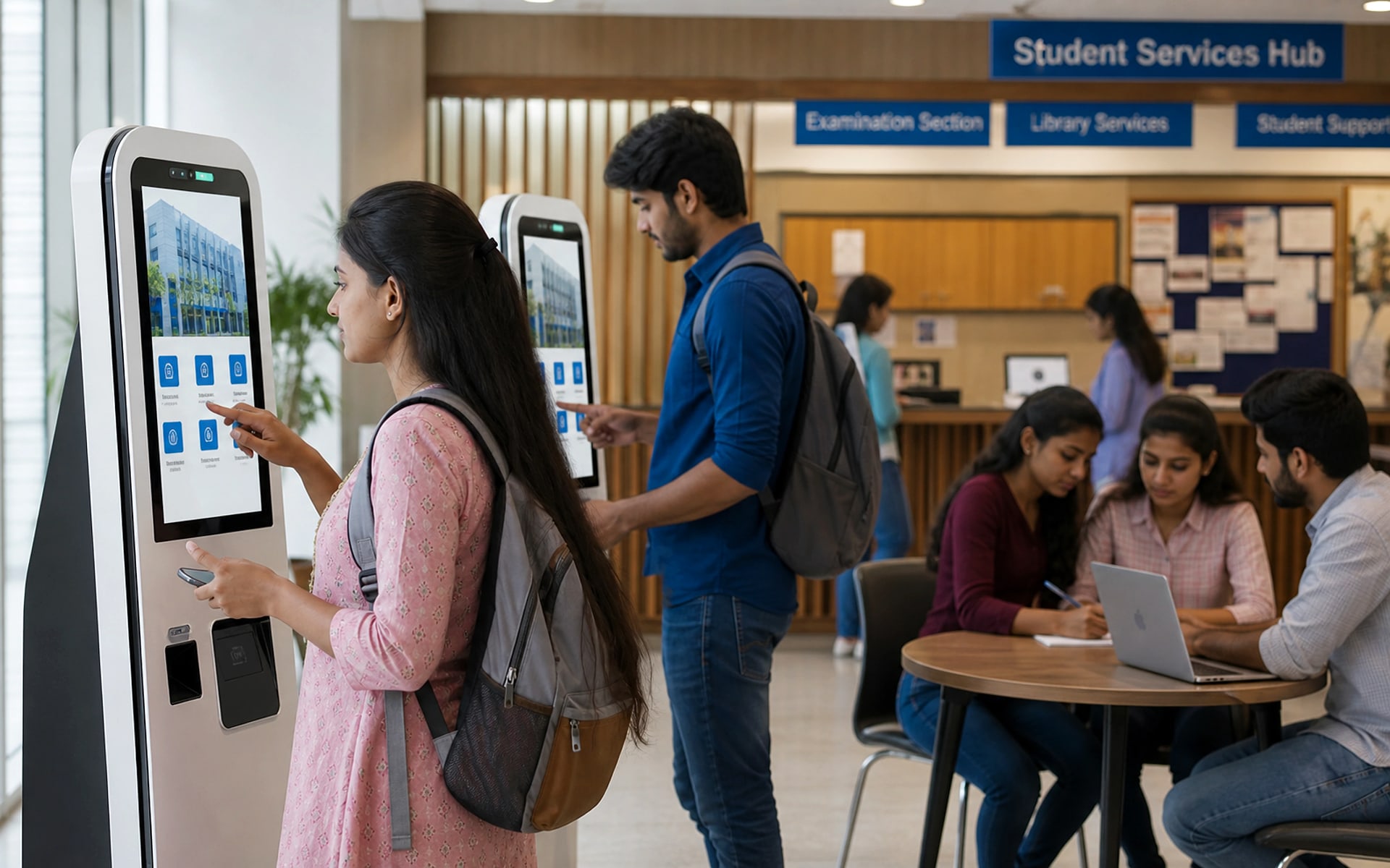 College administrators using an academic, admission and examination dashboard