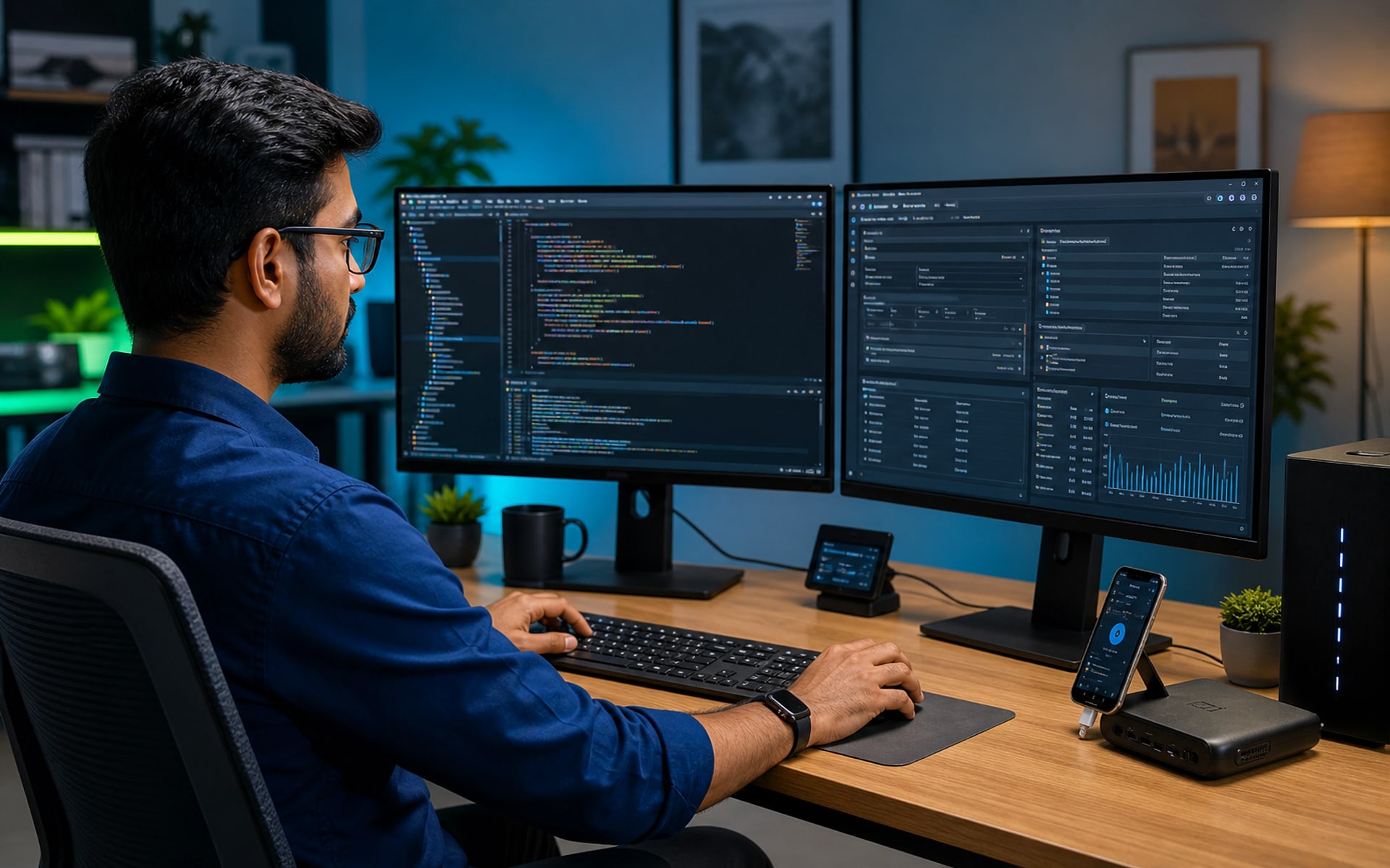 Desktop application workstation photo