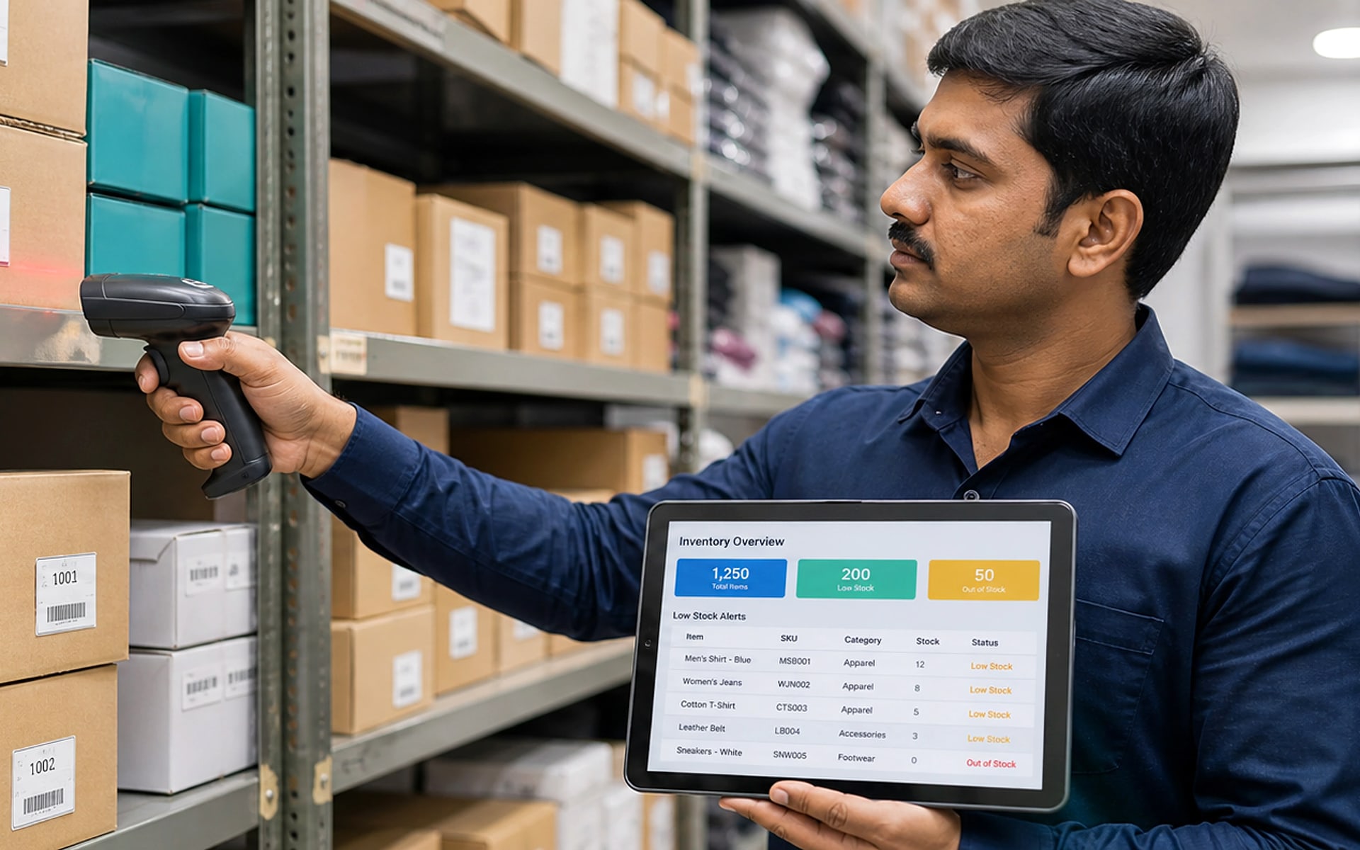 Inventory management stockroom photo