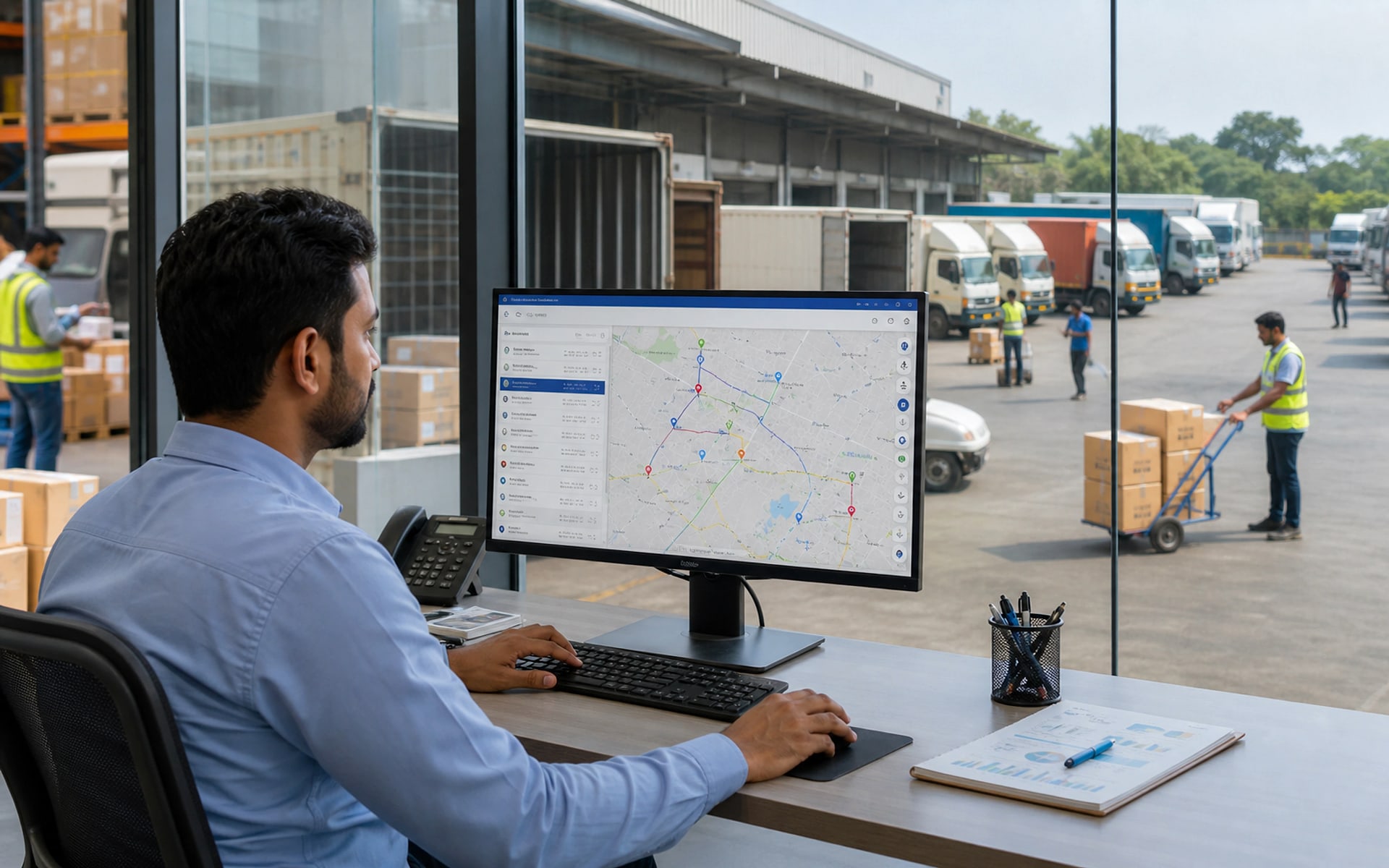Logistics route tracking and distribution dashboard