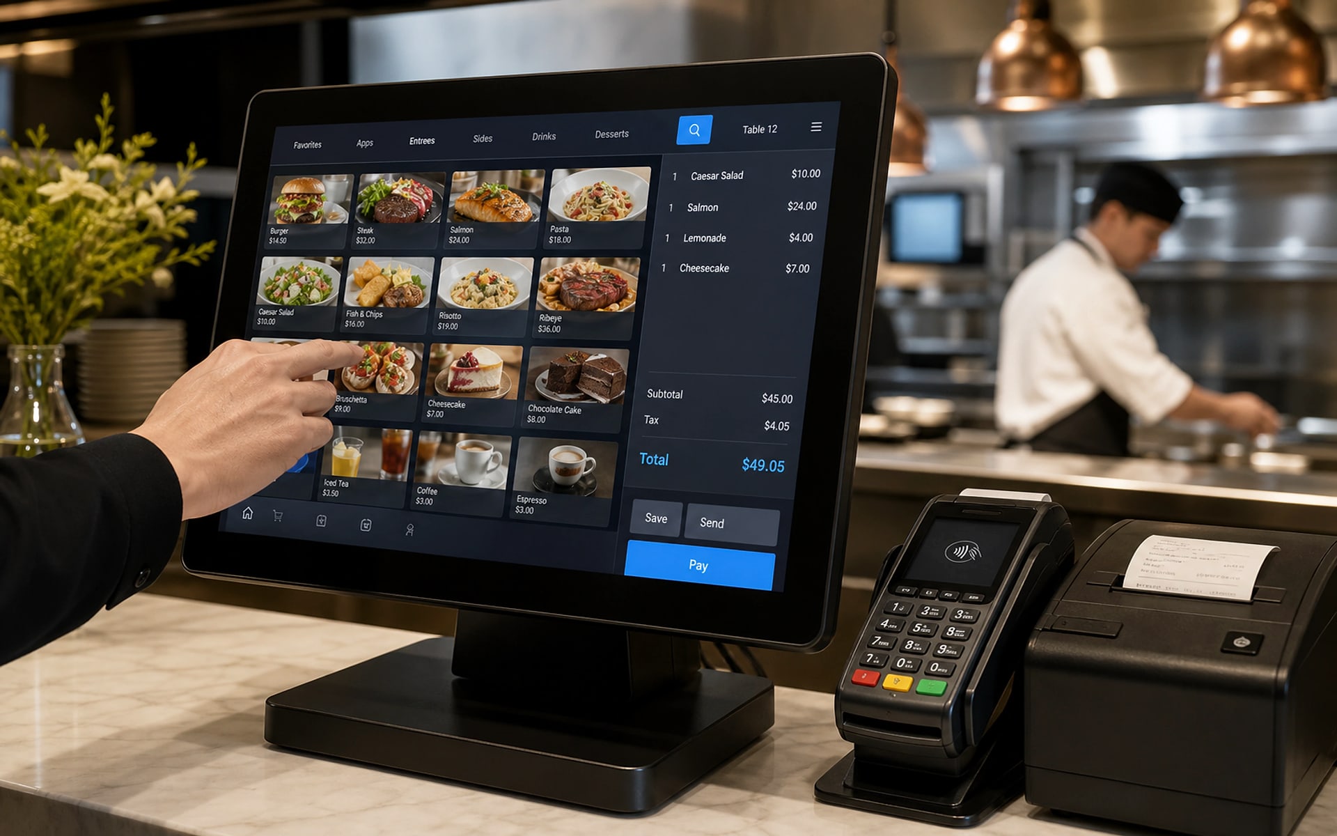 Restaurant POS, kitchen and inventory environment