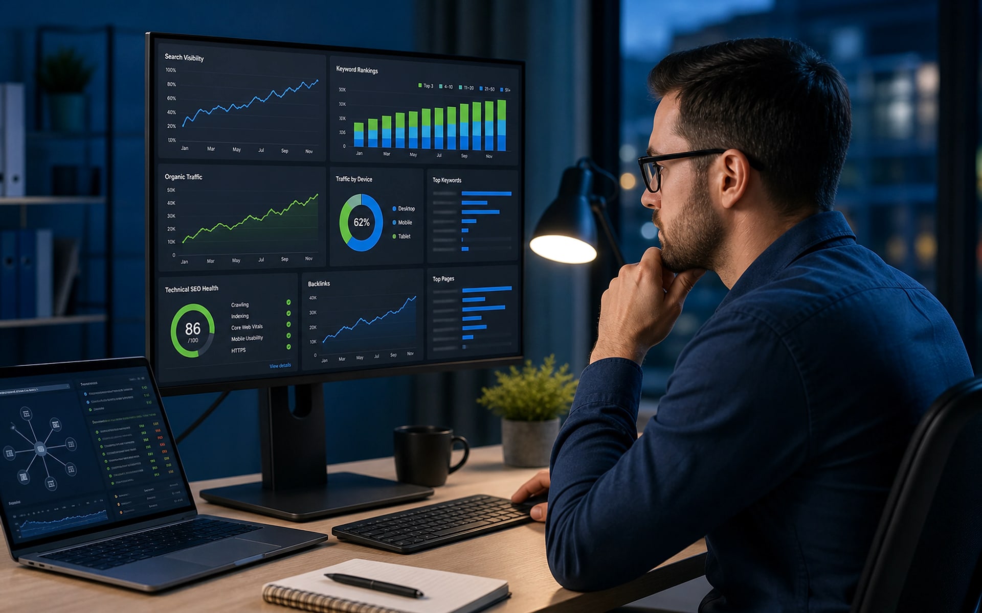 SEO performance dashboard photo